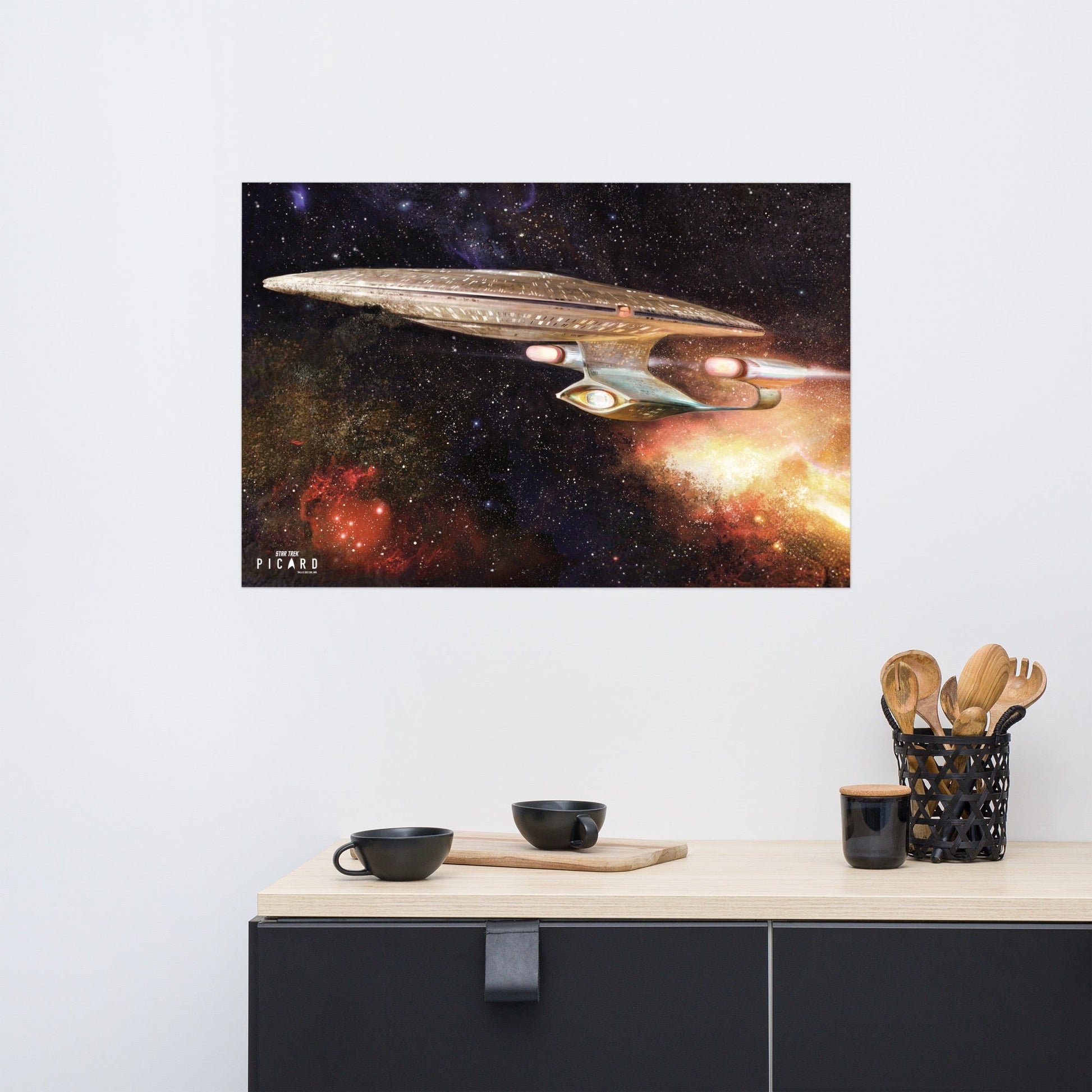 Star Trek: Picard U.S.S. Enterprise 1701-D Ready Room Painting Premium Matte Paper Poster - Kitchen & Dining image 2