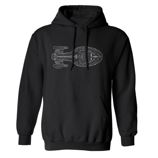 Star Trek: Voyager Schematic Fleece Hooded Sweatshirt - Apparel image 1