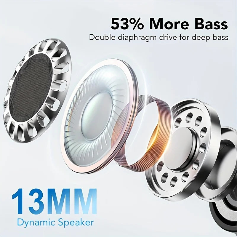 Wireless Bluetooth 5.3 Earbuds – 40dB Noise Cancelling, 6-Mic ENC, HD Calls & LED Display with Transparency Mode! - Gadgets image 8