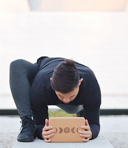 Pair of Moon Cork Yoga Blocks - Athletic image 6