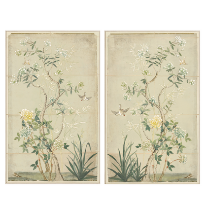 Chinoiserie Scenic Series Framed Canvas Art Prints - Misc image 1
