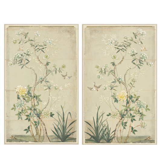 Chinoiserie Scenic Series Framed Canvas Art Prints - Misc image 1