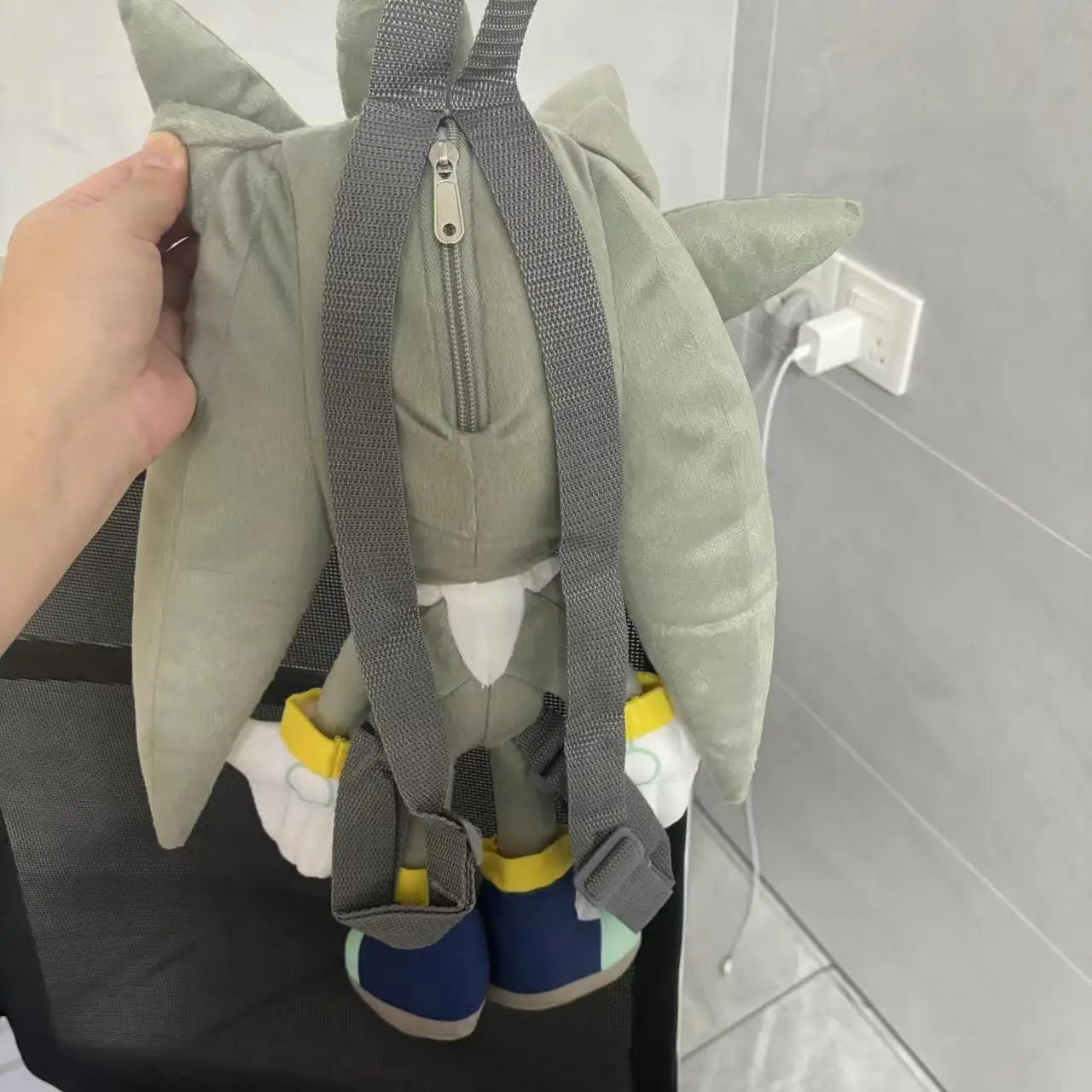 Classic Game Character Black Shadow 55CM Plush Backpack  Anime Silver Doll Children's Comfort Toy Birthday Christmas Gift - Toys & Games image 4