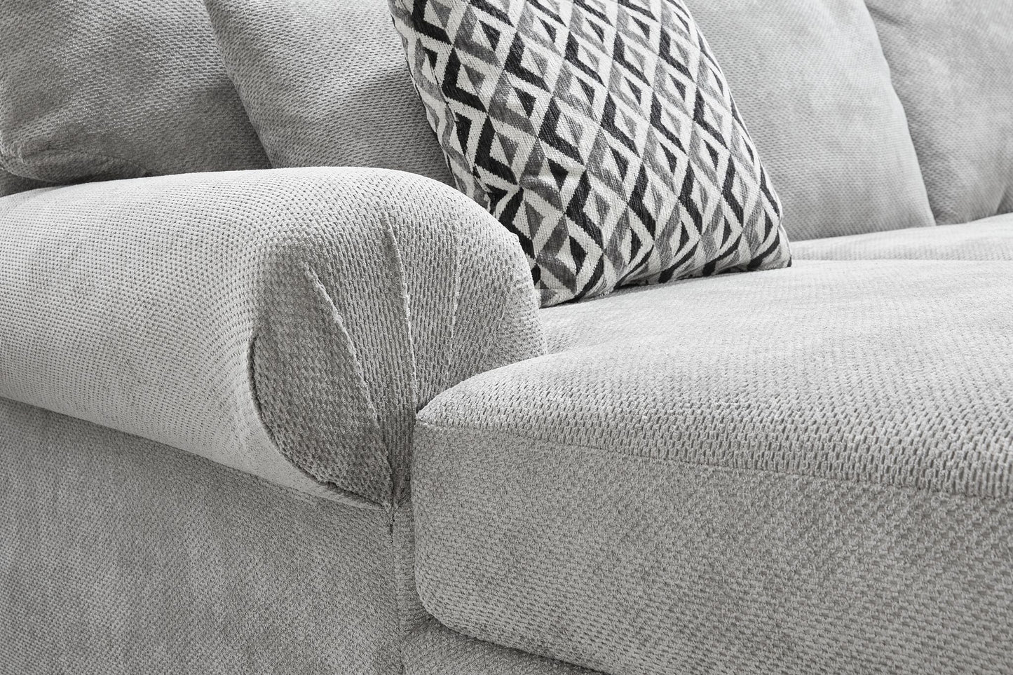 Jupiter 4-Piece Sectional with Left-Facing Chaise - Ash Grey - Furniture image 5