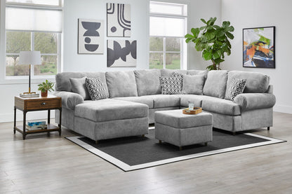 Jupiter 4-Piece Sectional with Left-Facing Chaise - Ash Grey - Furniture image 4