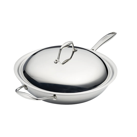 Signature 12.5 Inch Tri-Ply Clad Stainless Steel Wok - Kitchen & Dining image 1