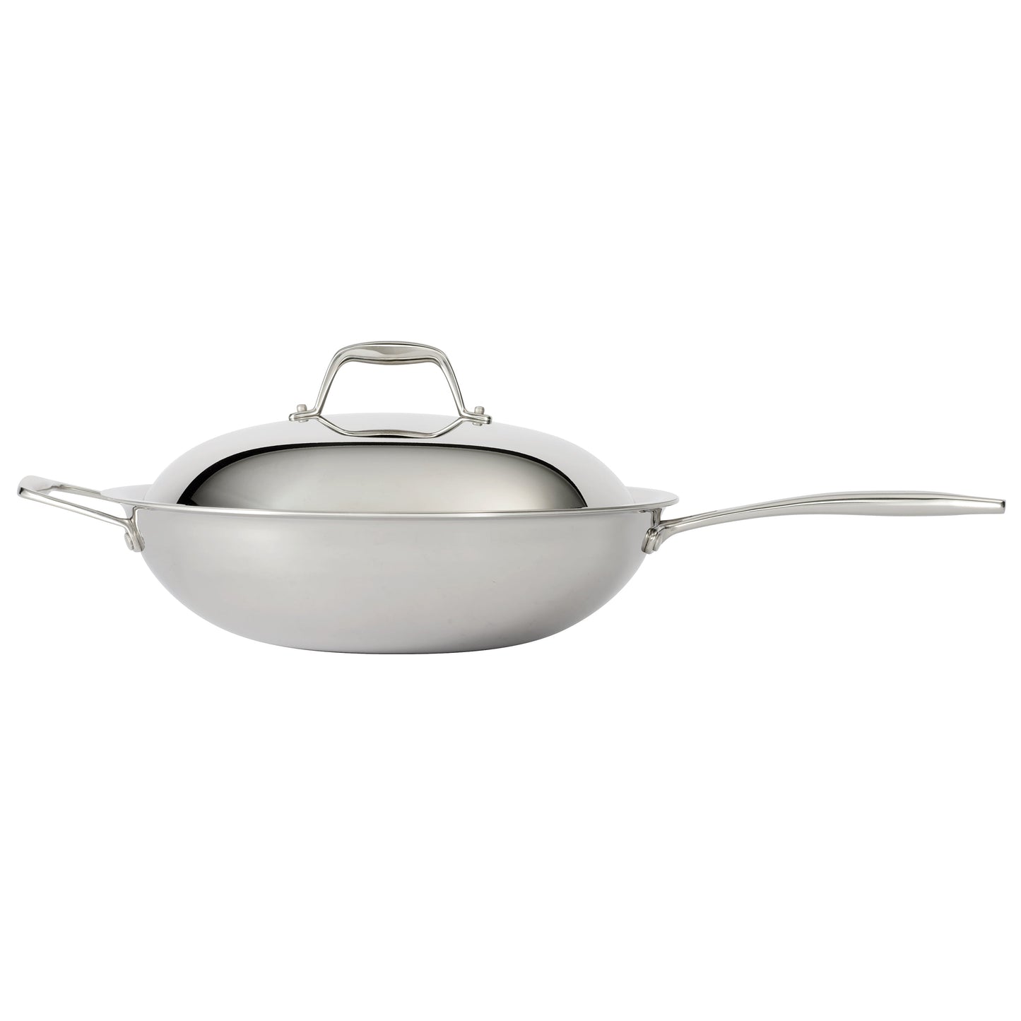 Signature 12.5 Inch Tri-Ply Clad Stainless Steel Wok - Kitchen & Dining image 2