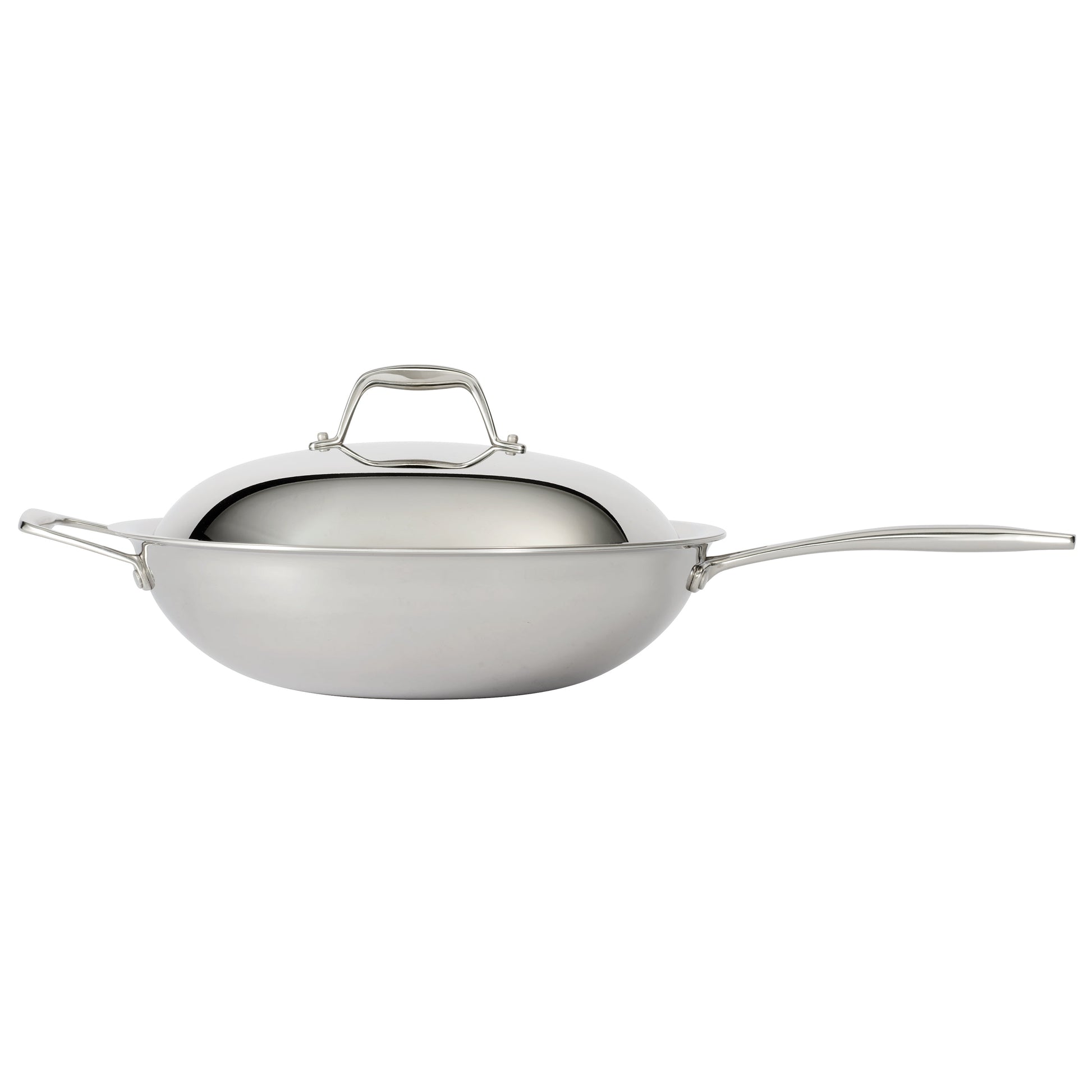 Signature 12.5 Inch Tri-Ply Clad Stainless Steel Wok - Kitchen & Dining image 2