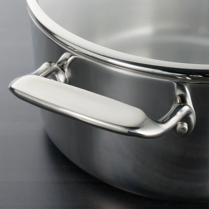 Tri-Ply Clad Stainless Steel Cookware Set with Glass Lids - Kitchen & Dining image 6