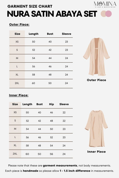Nura Satin Abaya Set - Sandstone - Misc image 13