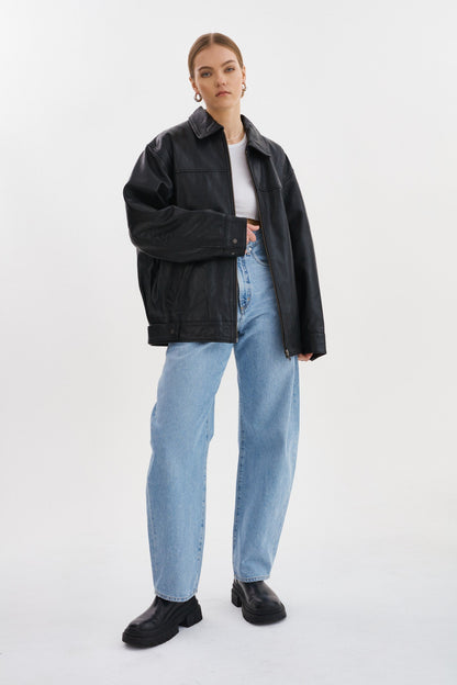 THEIA | Leather Bomber Jacket - Misc image 6