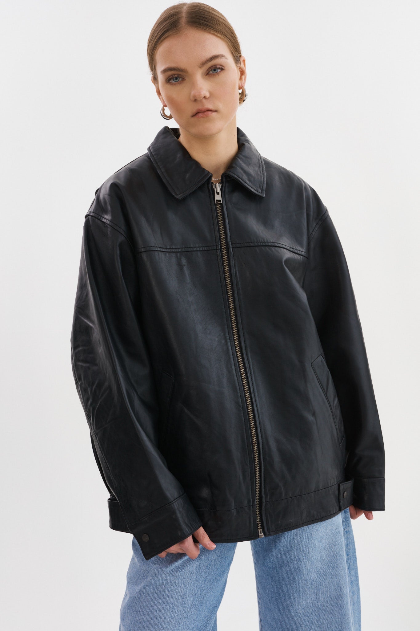 THEIA | Leather Bomber Jacket - Misc image 2