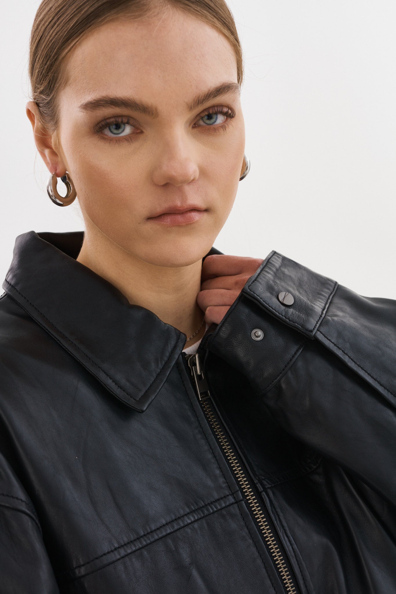 THEIA | Leather Bomber Jacket - Misc image 5