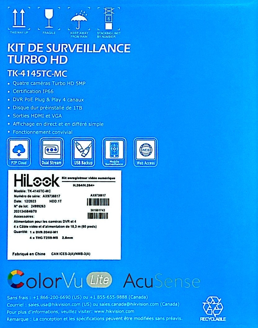 HiLook TK-4145TC-MC 4-Channel 5MP ColorVu Lite DVR Kit - Gadgets image 3
