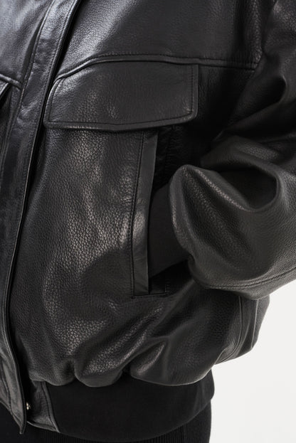 TREVANNA | Leather Bomber Jacket - Misc image 4