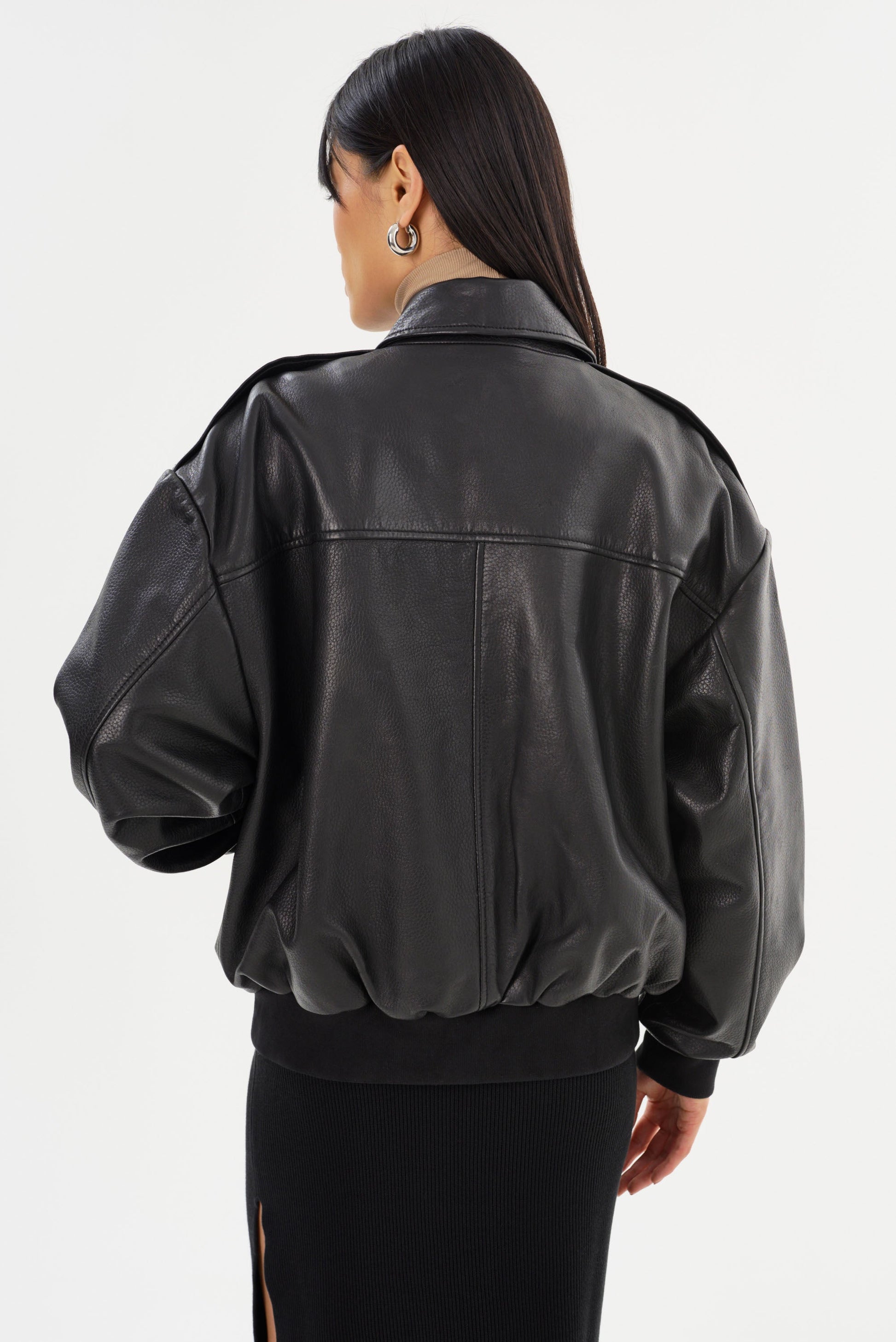 TREVANNA | Leather Bomber Jacket - Misc image 6