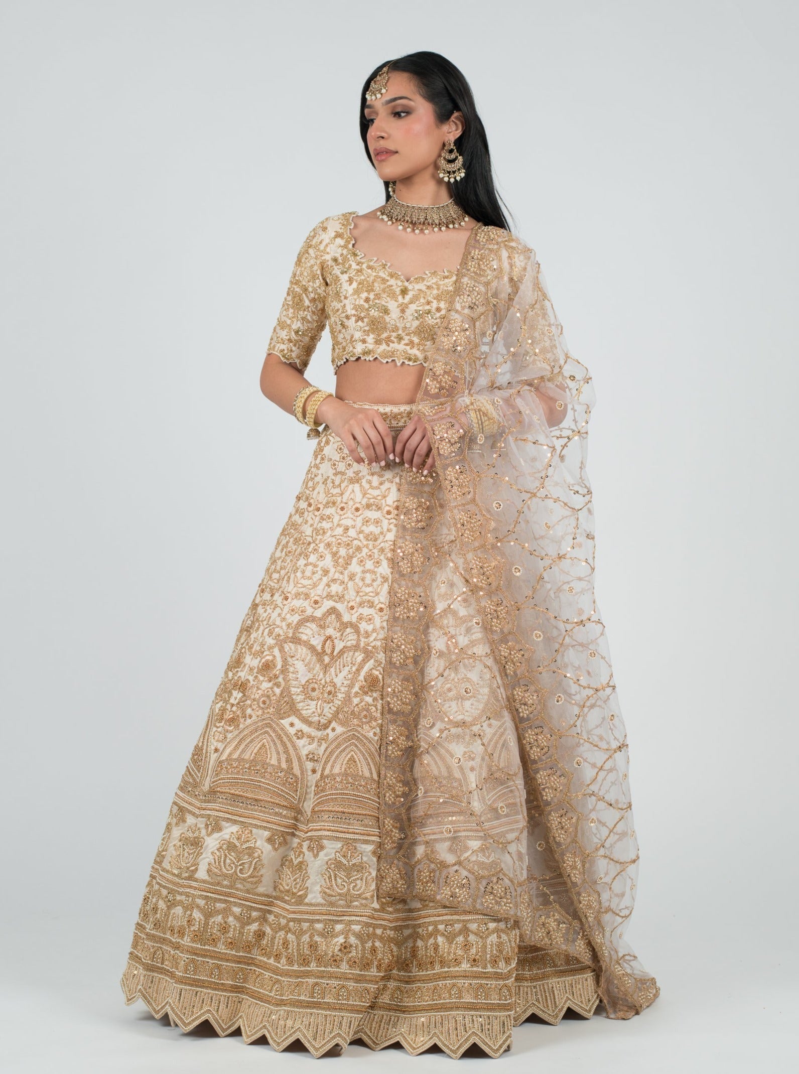 Champagne Renaissance Dupatta - Misc image 2