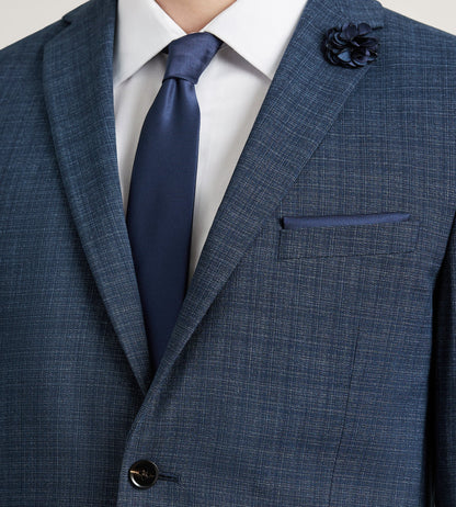 Modern Fit Blue Check Suit Jacket - Misc image 2