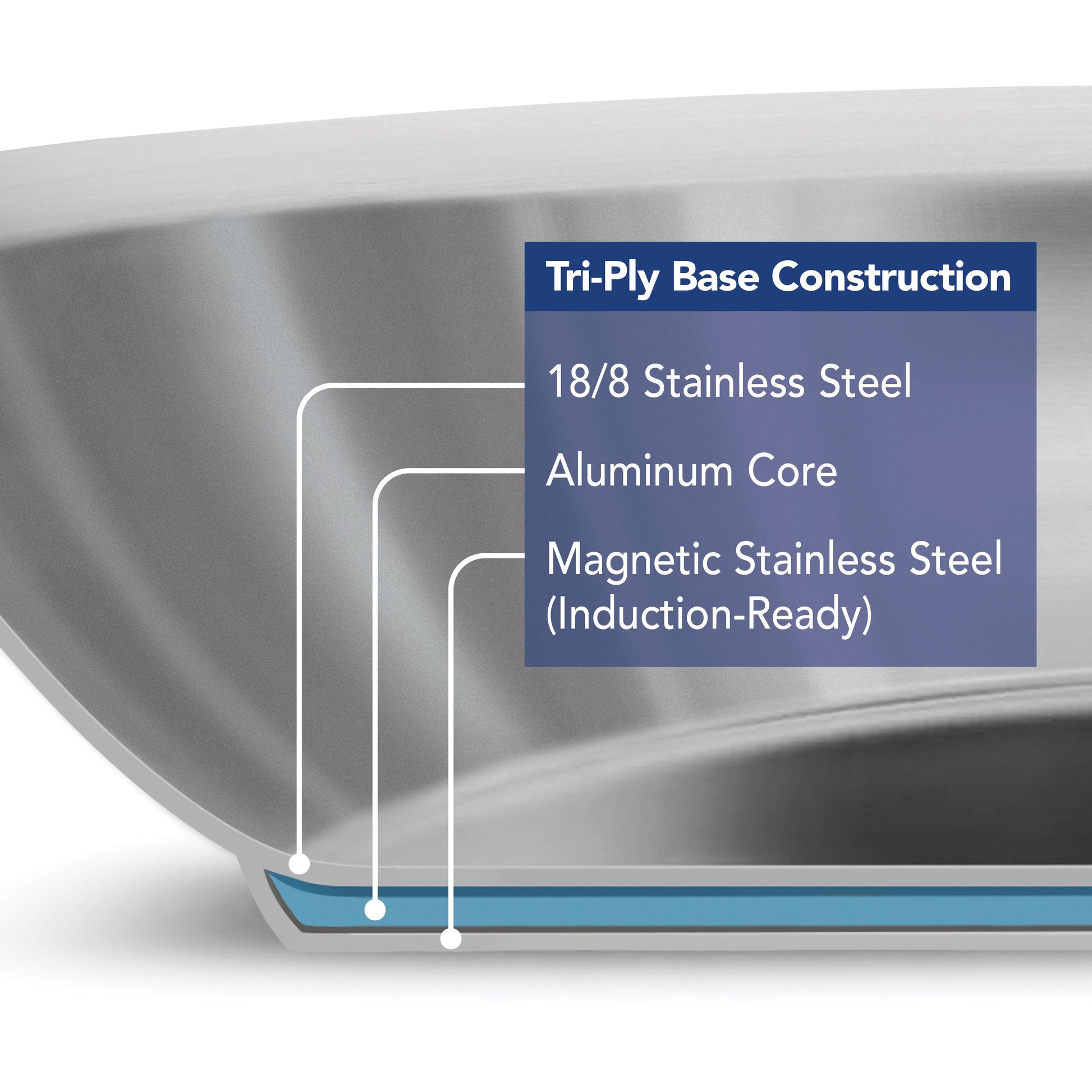 Tempo Tri-Ply Base Stainless Steel Fry Pan - Kitchen & Dining image 7