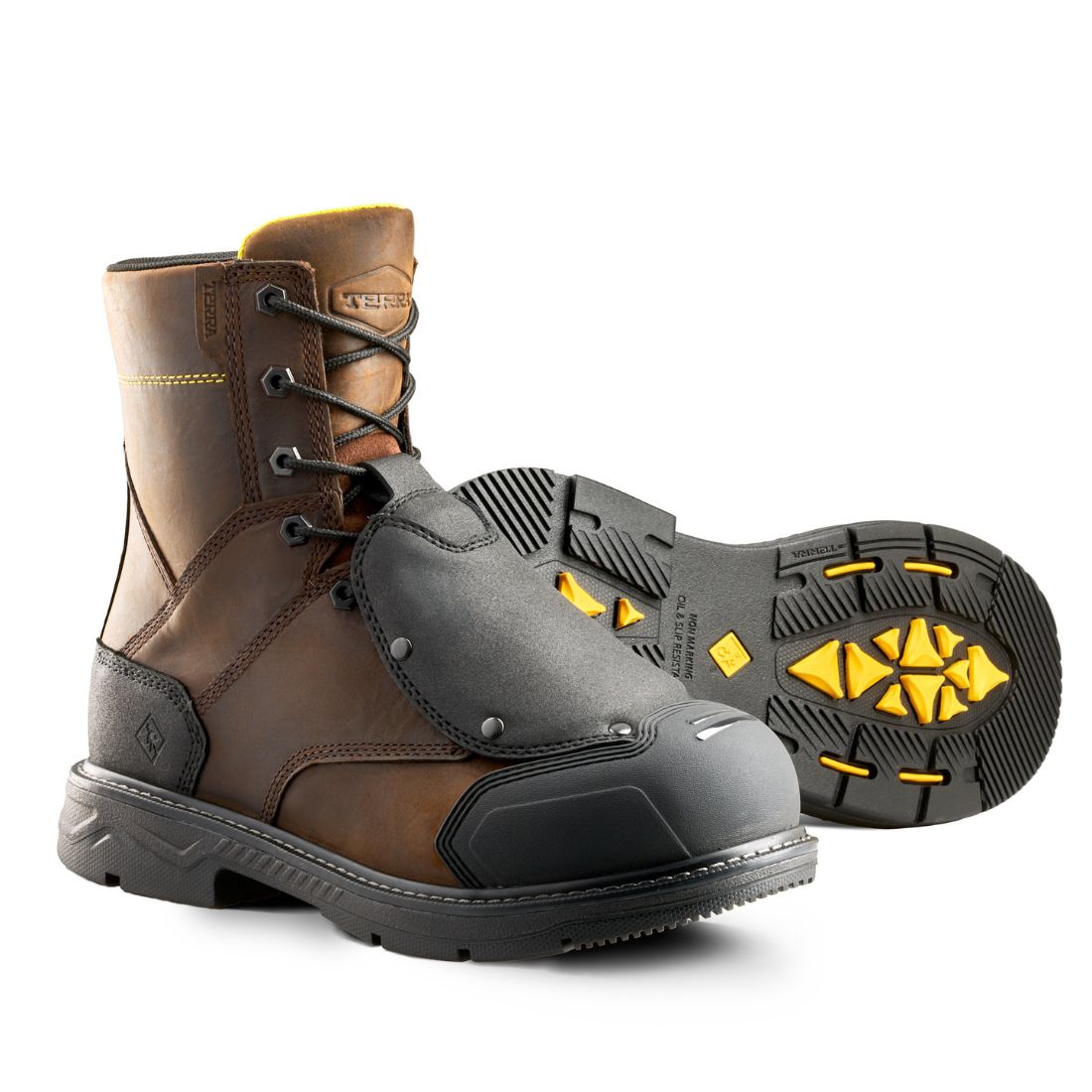 Terra Patton Unisex 8" Aluminum Toe External MET Guard Work Safety CSA Boot 1314DB - Dark Brown - Misc image 9