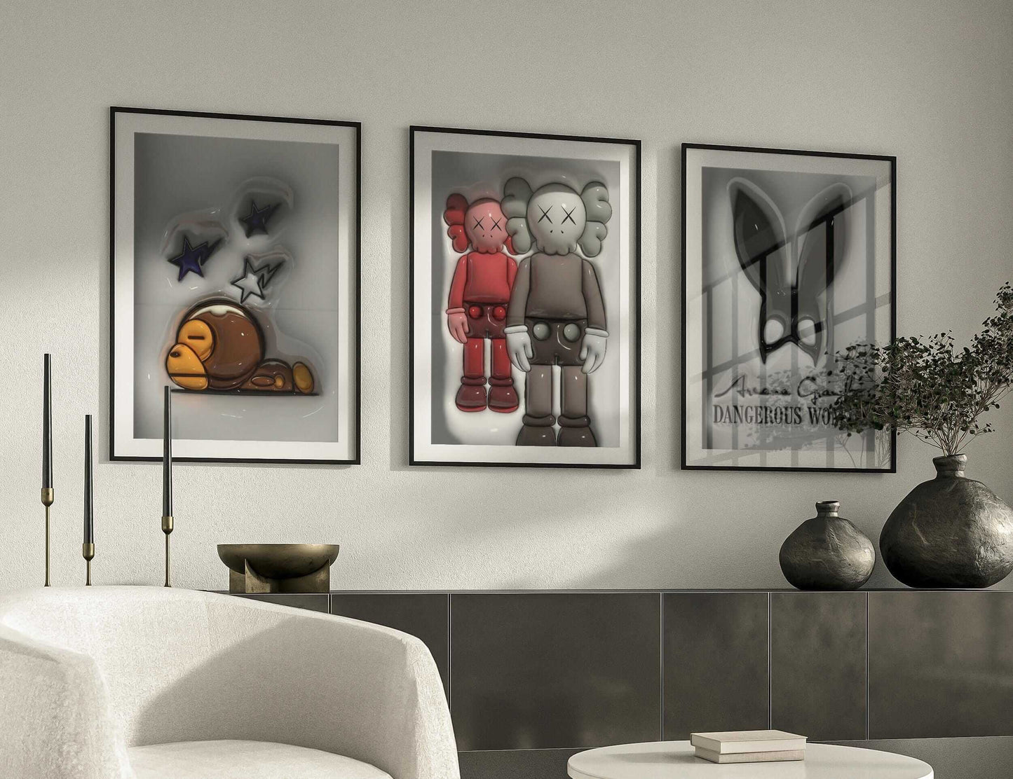 Trendy Hypebeast 3D Room Decor Set of 12 - Home Decor image 7