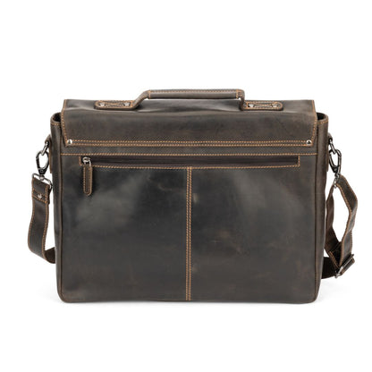 Leather Laptop Bag Portland Brown - Gadgets image 3