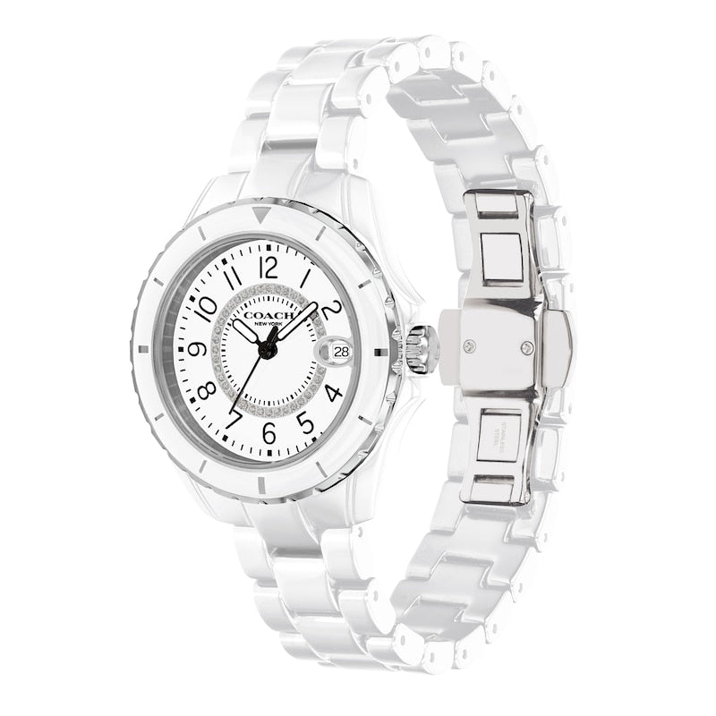Coach Preston White Dial White Steel Strap Watch for Women - 14503462 - Jewelry image 5