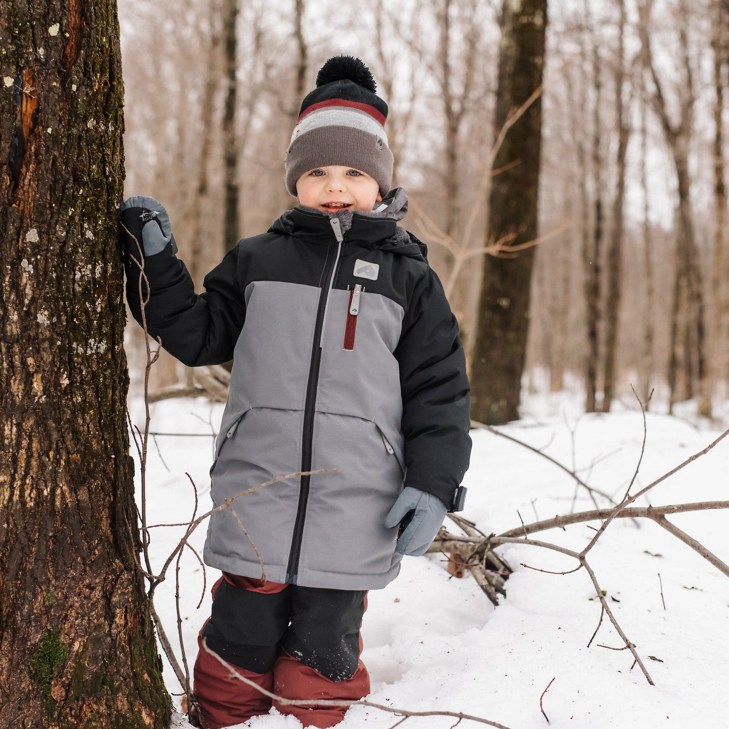 Two piece kid snowsuit - Black, slate & grenat - Misc image 4