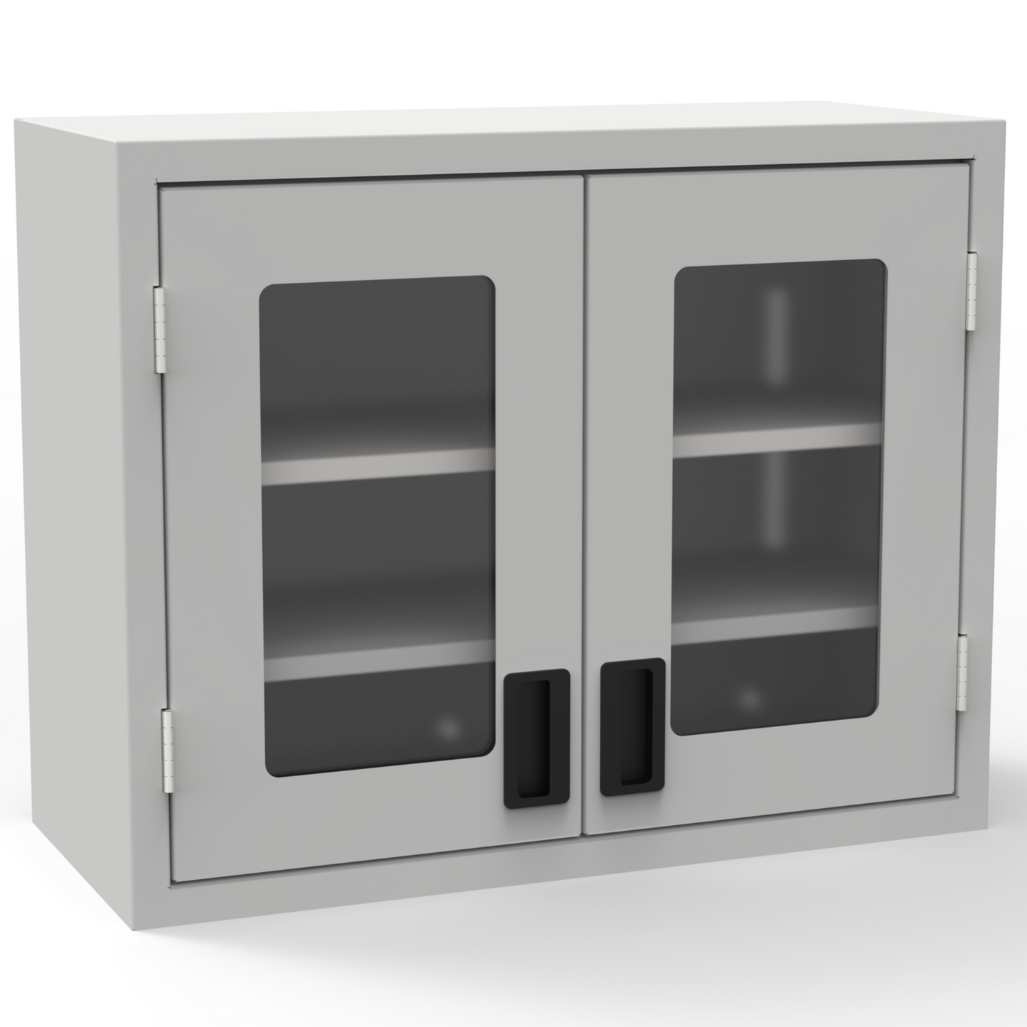 Wall-Mount Cabinet with 2 Framed Glass Doors - 2 Shelves - Laboratory Casework - Apparel image 1
