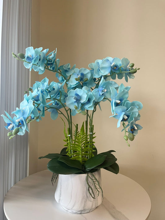 Real touch Artificial Orchid Arrangement (4 Stems) - Home Decor image 1