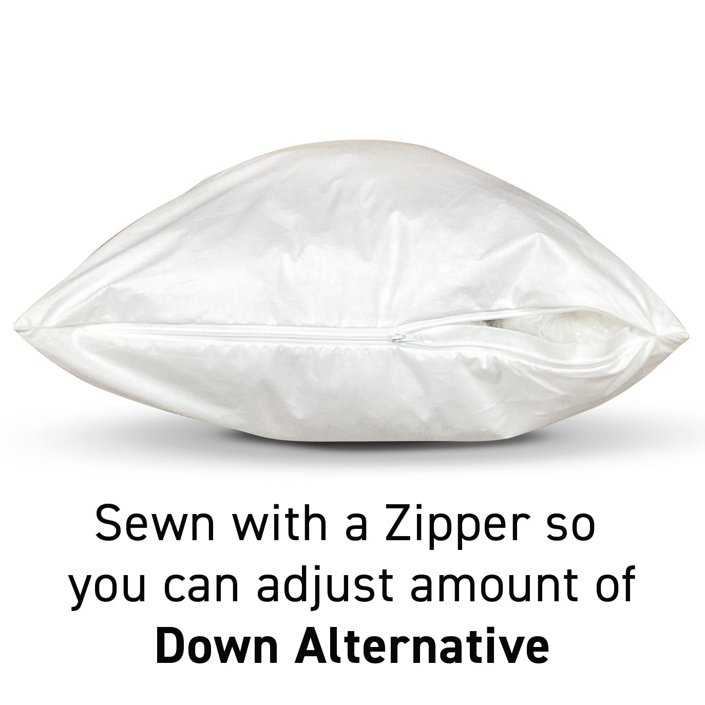 Queen Size 20" x 30" Sleep Pillow Down Alternative with Zipper - Bedding image 2