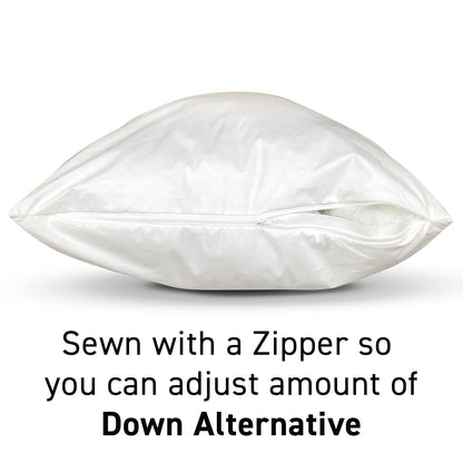 Queen Size 20" x 30" Sleep Pillow Down Alternative with Zipper - Bedding image 2