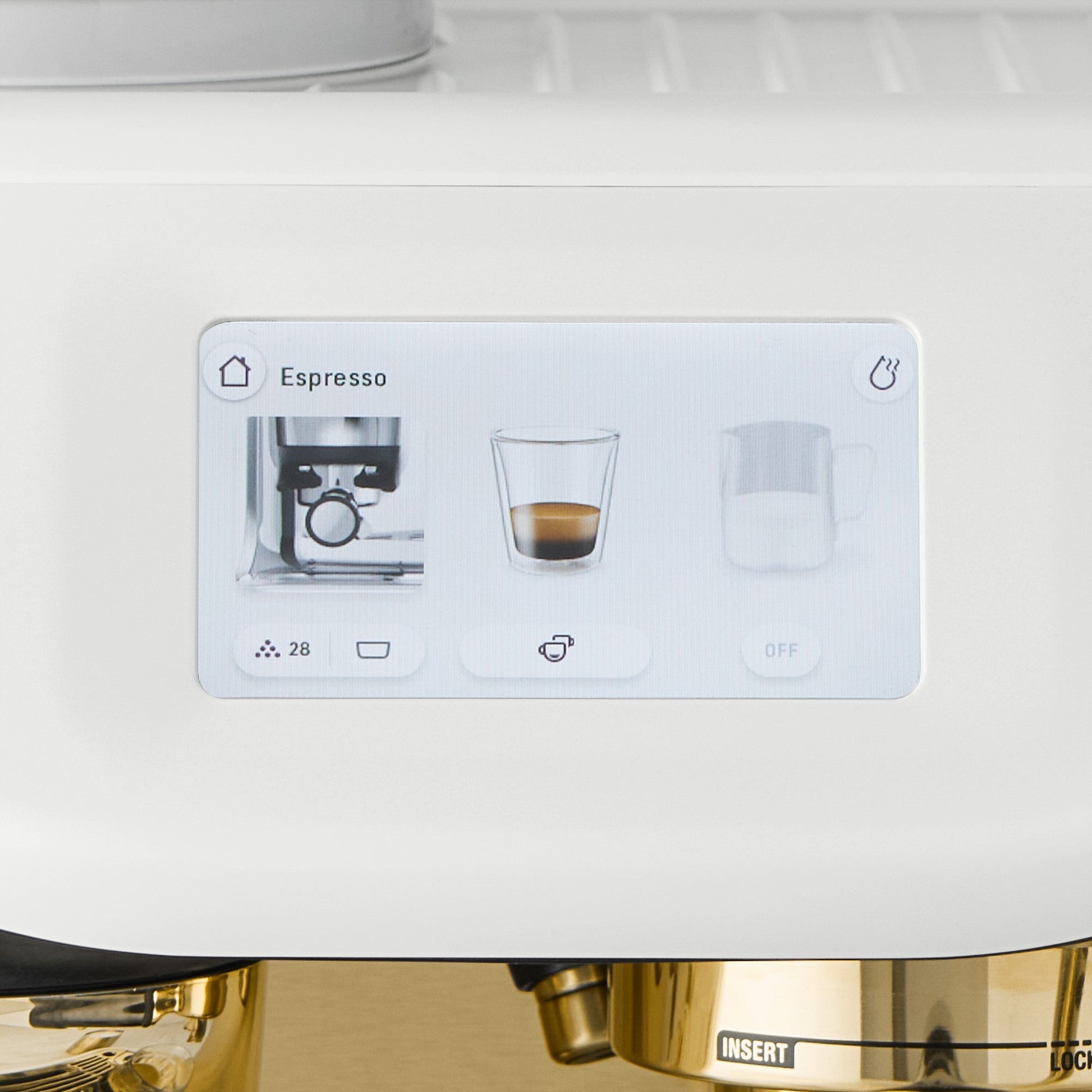 Breville - Barista Touch Impress Semi-Automatic Combo Espresso Machine with Grinder - Sea Salt + Brass Accents - BES881SSB - Kitchen & Dining image 8