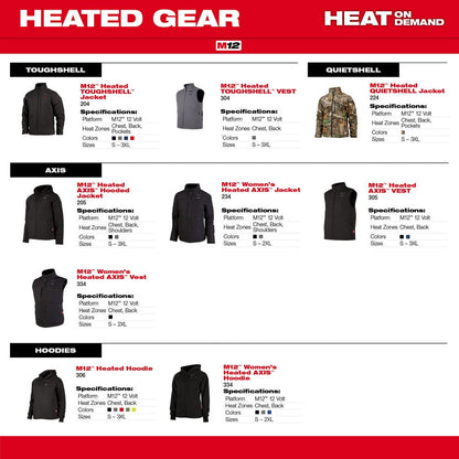 Milwaukee M12™ Heated Hoodie Kit Gray Large - Apparel image 8
