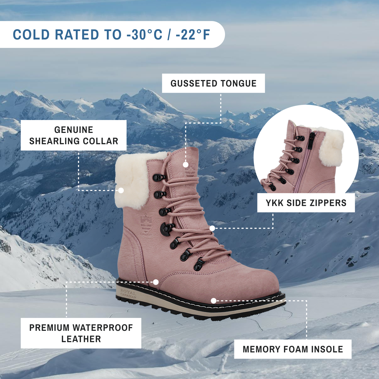 CAMBRIDGE | Women's Winter Boot Pink - Kitchen & Dining image 7