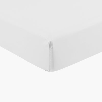 Fitted Sheet in Cotton Percale Neo White - Bedding image 2
