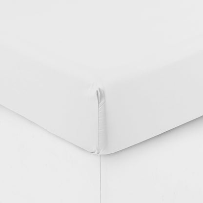 Fitted Sheet in Cotton Percale Neo White - Bedding image 3