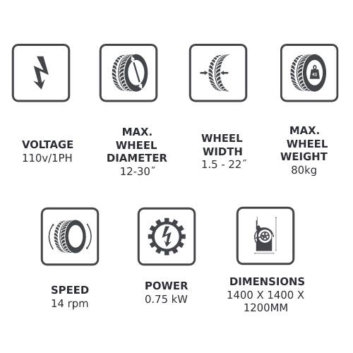 LAUNCH TWC-921 LEVERLESS CENTER POST TIRE CHANGER - Bedding image 2