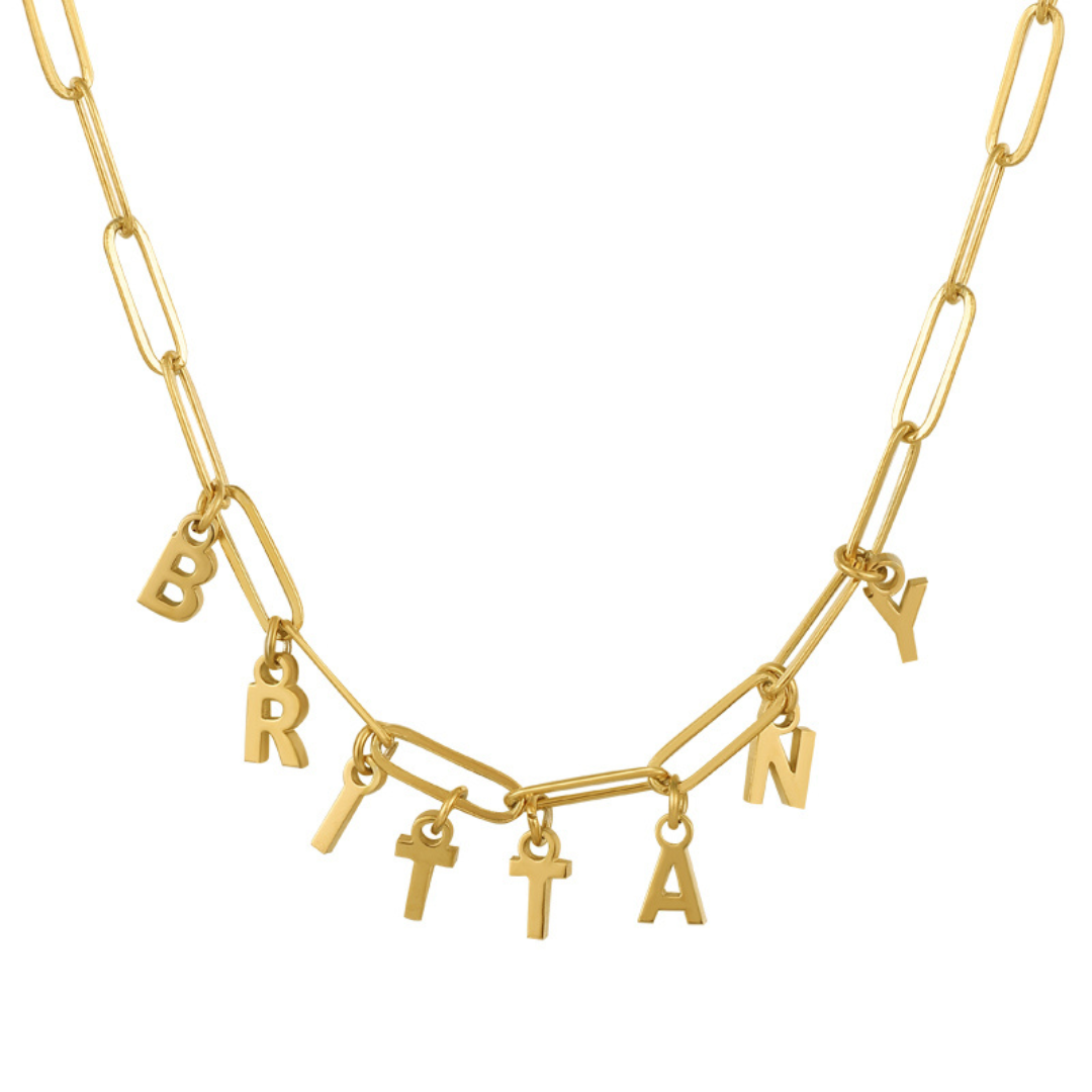 Custom/Personalized Link Letter Necklace - Jewelry image 7