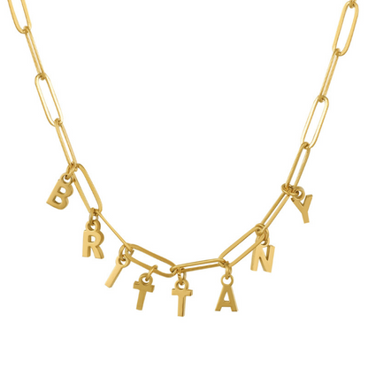 Custom/Personalized Link Letter Necklace - Jewelry image 7