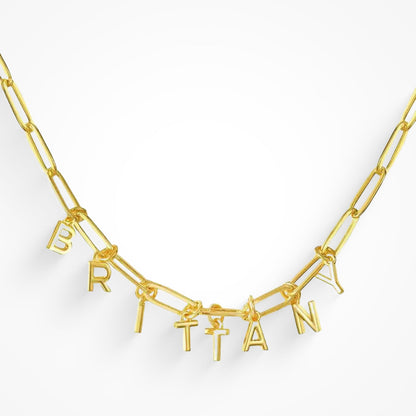 Custom/Personalized Link Letter Necklace - Jewelry image 1