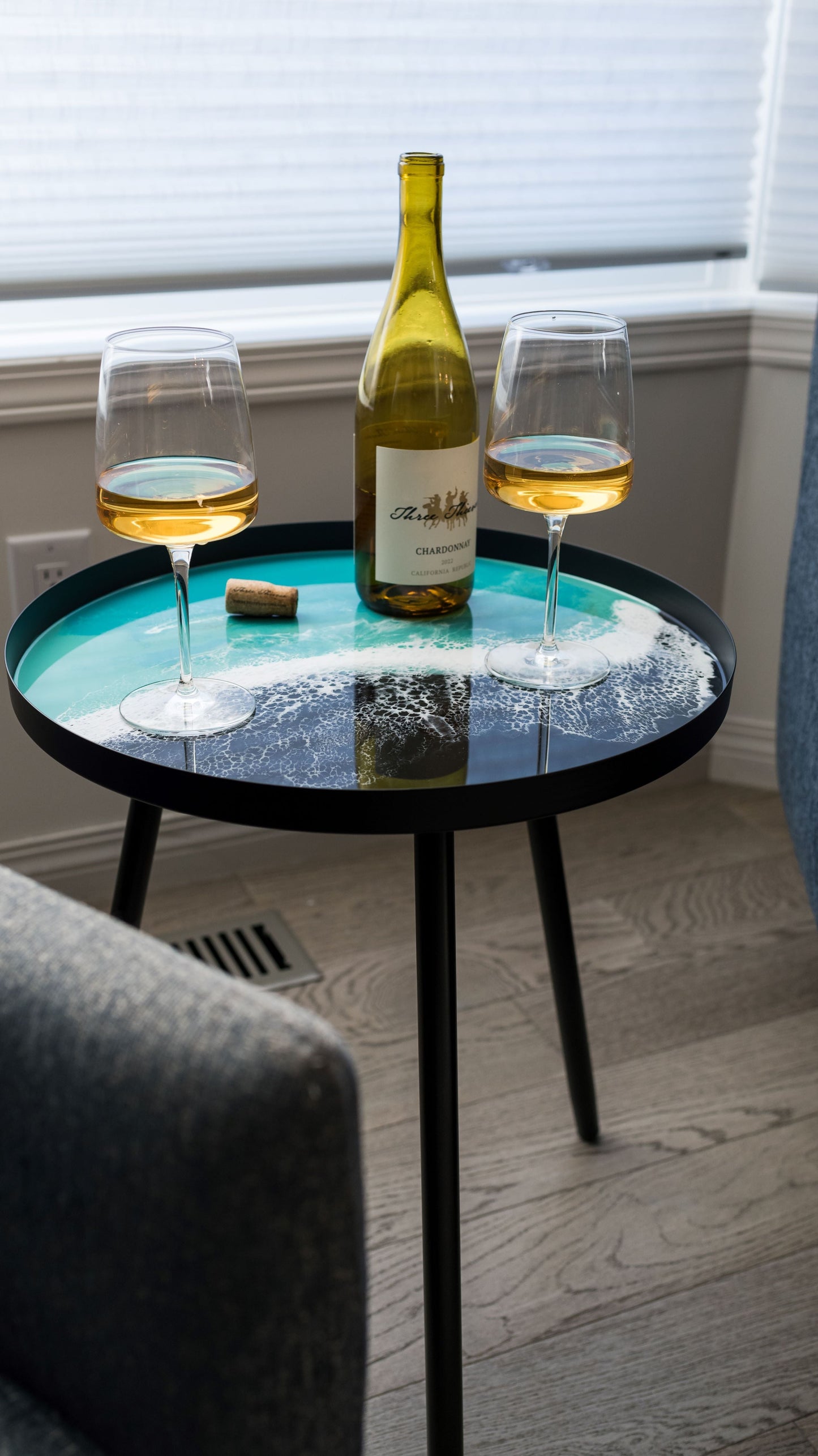 Resin Accented Side Table - Misc image 1