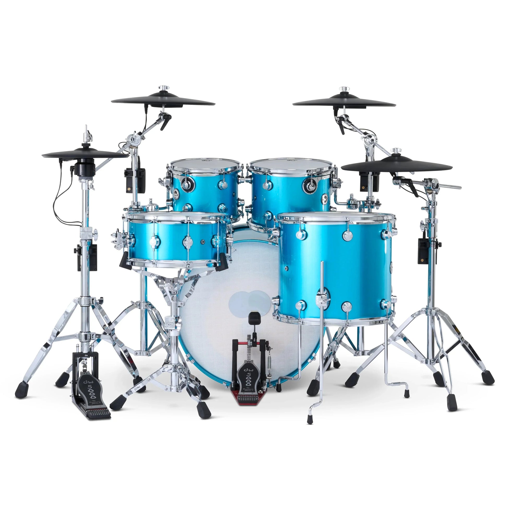 DWe Drum Kit Bundle, 5-Piece Laser Blue Metallic - Misc image 2