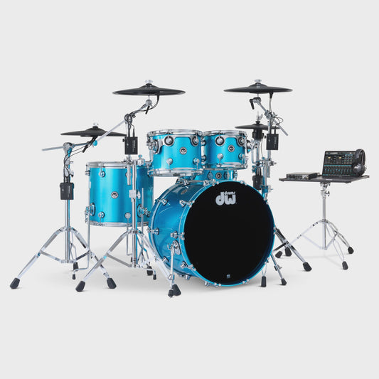 DWe Drum Kit Bundle, 5-Piece Laser Blue Metallic - Misc image 1