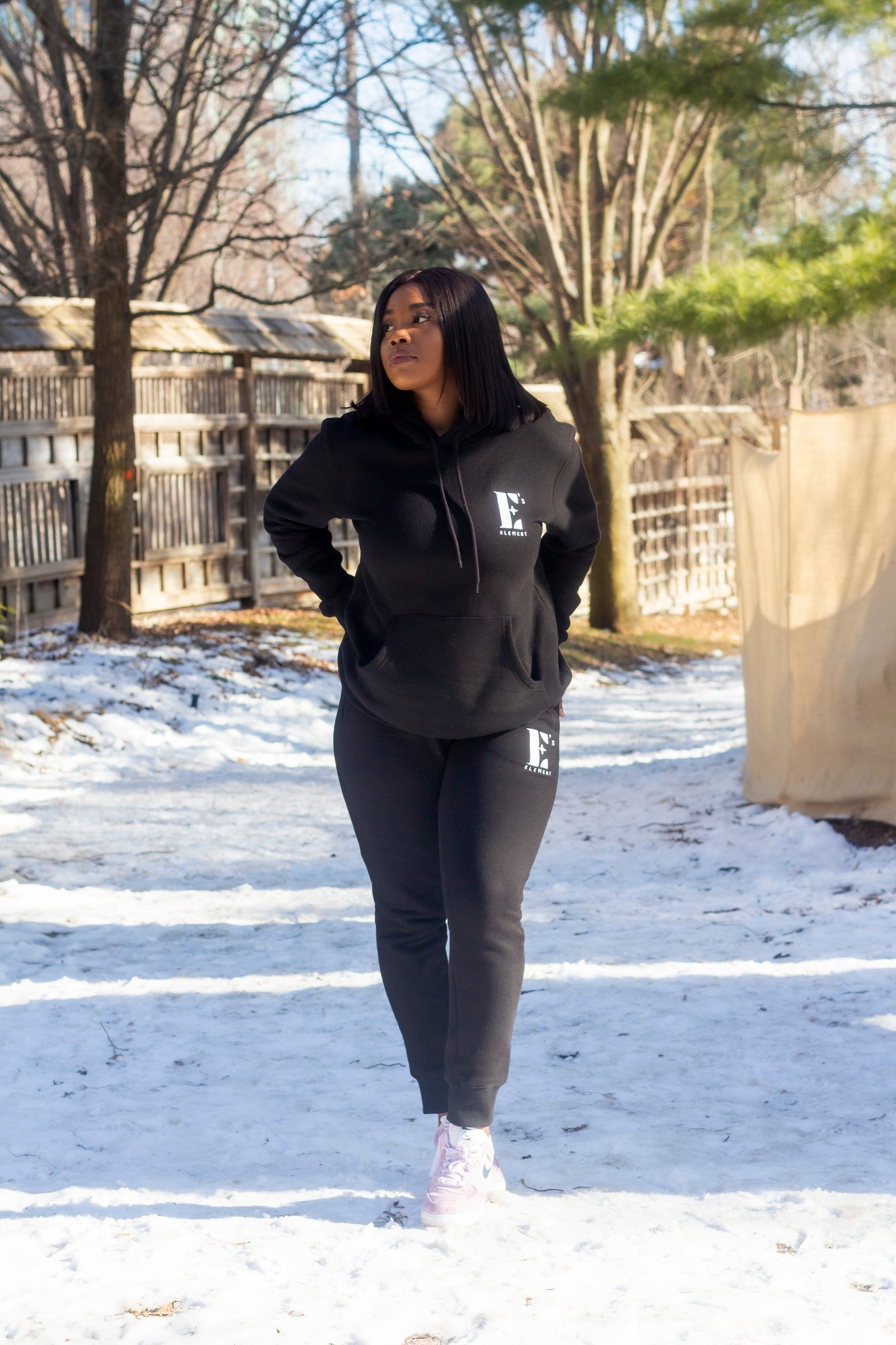 E's Element Essential Sweatsuit Set In Smoky Black - Apparel image 6