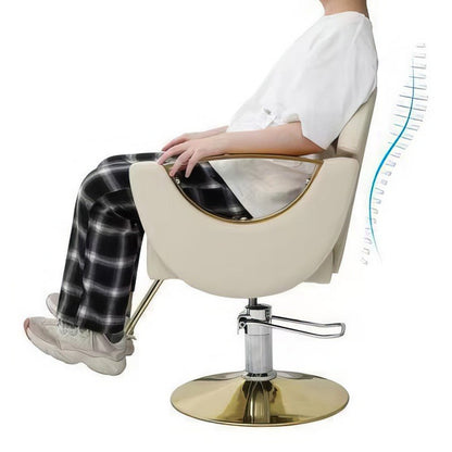 Modern All Purpose Hydraulic Styling Chair - 002 Cream - Beauty image 3