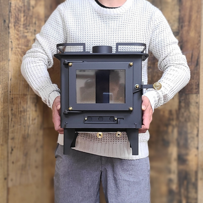 CB-1210-BL Grizzly Cubic Mini Wood Stove Black - Misc image 2