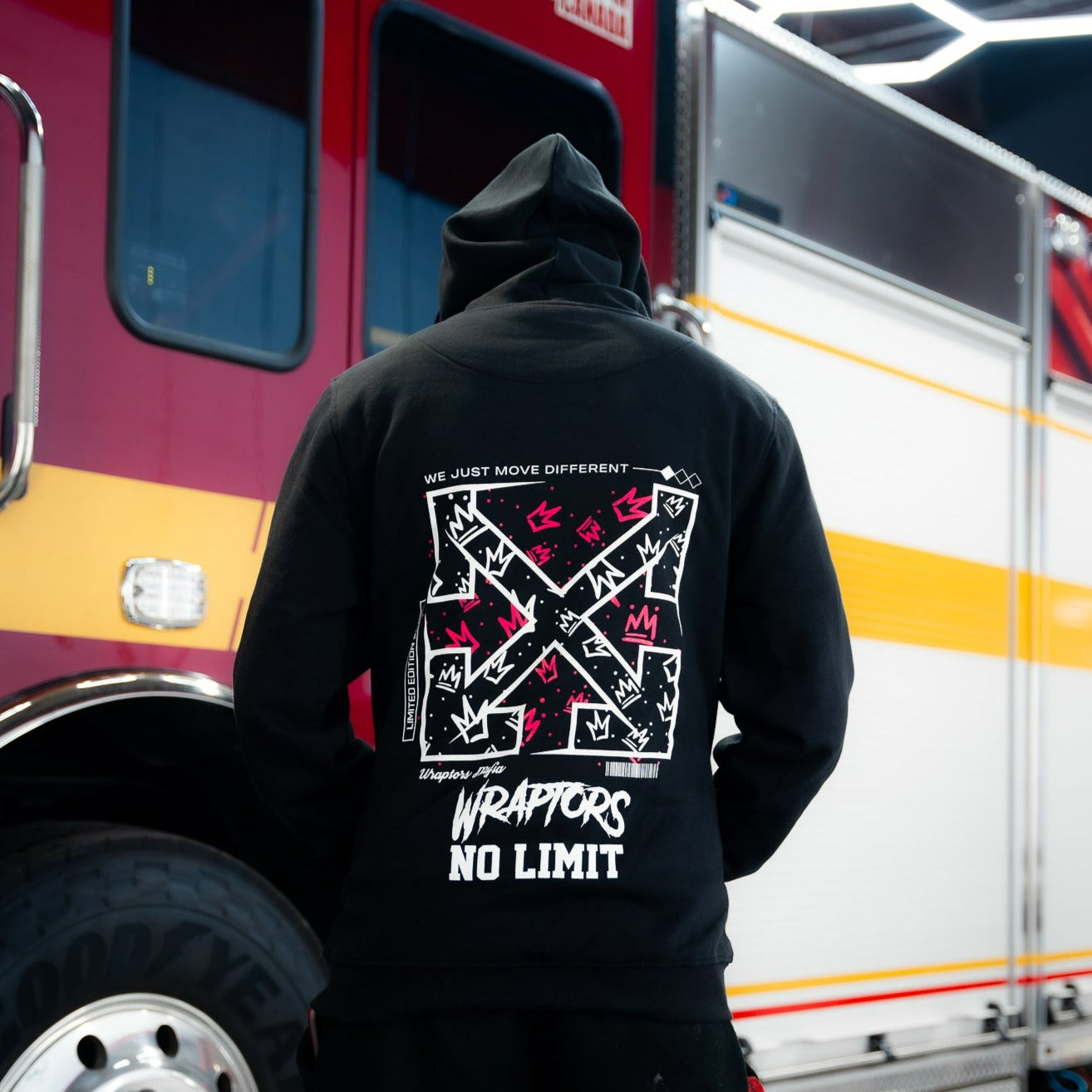 Wraptors X NO LIMIT Pink Crown Hoodie - Apparel image 5