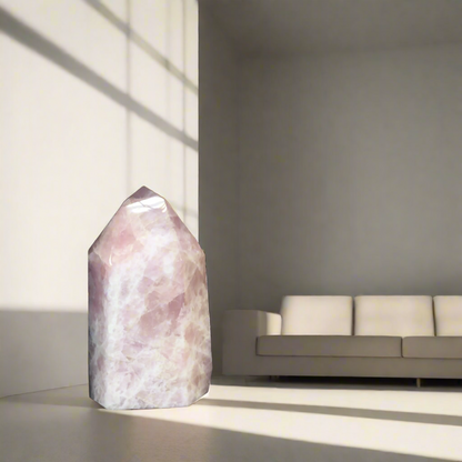 Rose Quartz Polished Tower (Generator) U#3 - 580 lb - 29" - Misc image 3