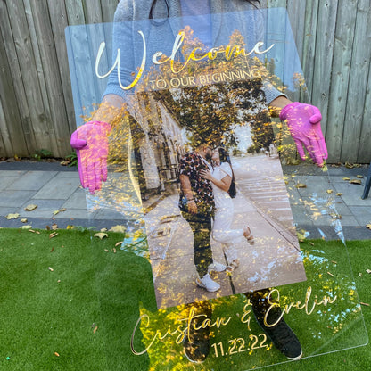 Photo Wedding Welcome Sign - Home Decor image 9